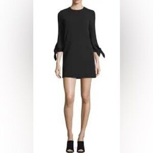 TIBI Shift Dress with Sculpted Sleeve lined size 2 black